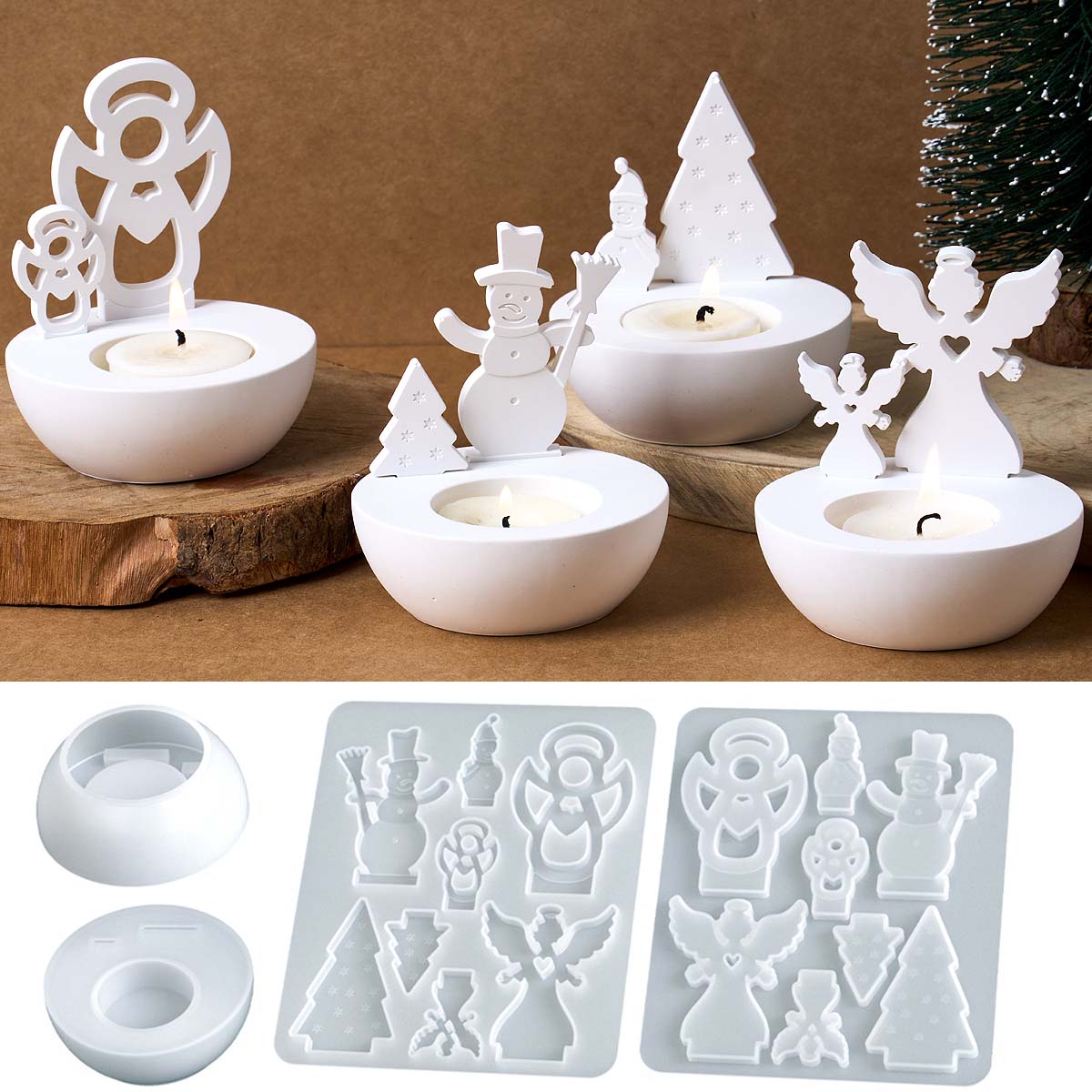Christmas Tree Snowman Angel C - огляд і ціна Candle Quotes