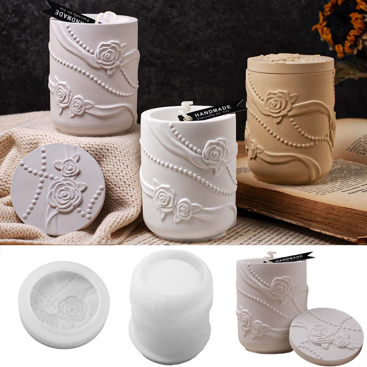 Concrete Flower Shape Candle J - огляд і ціна Candle Making Supplies Jars