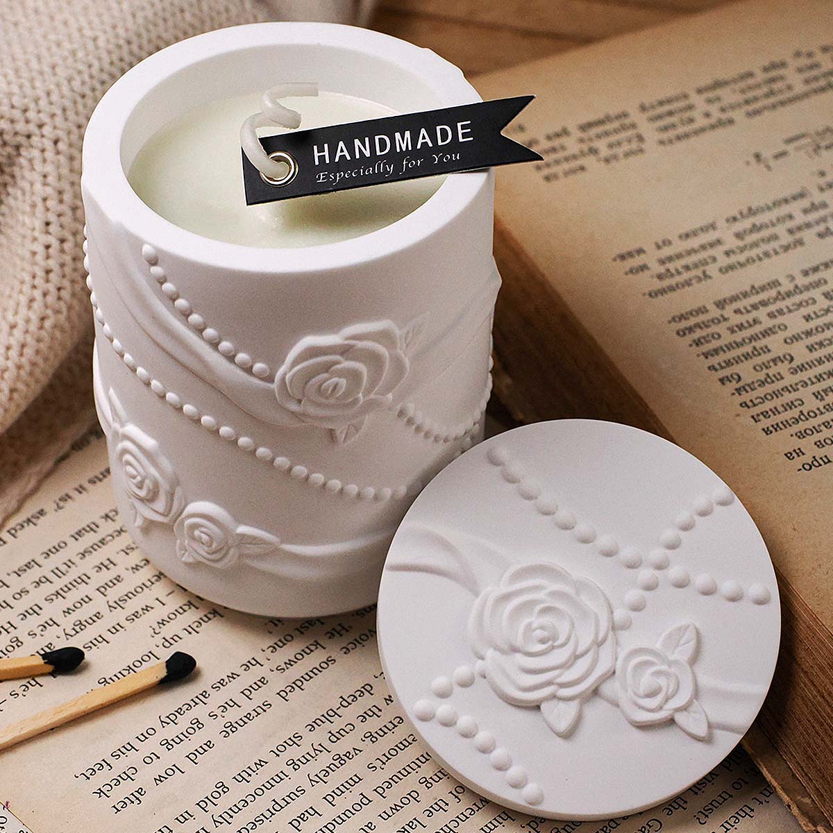 Concrete Flower Shape Candle J - огляд і ціна Candle Making Supplies Jars