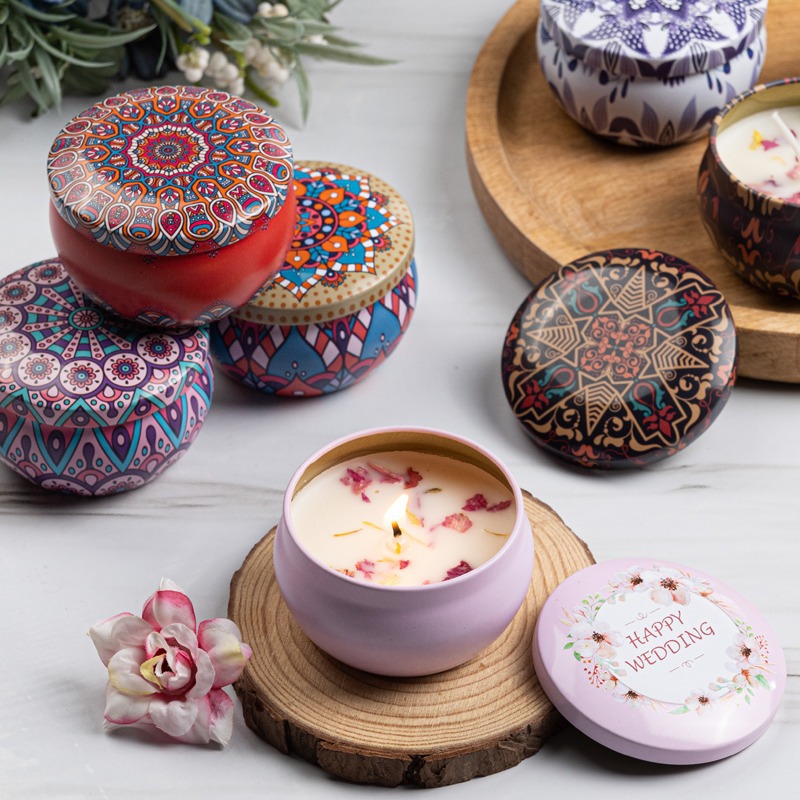 12pcs Premium Floral Printed C - огляд і ціна Candle Making Supplies Jars