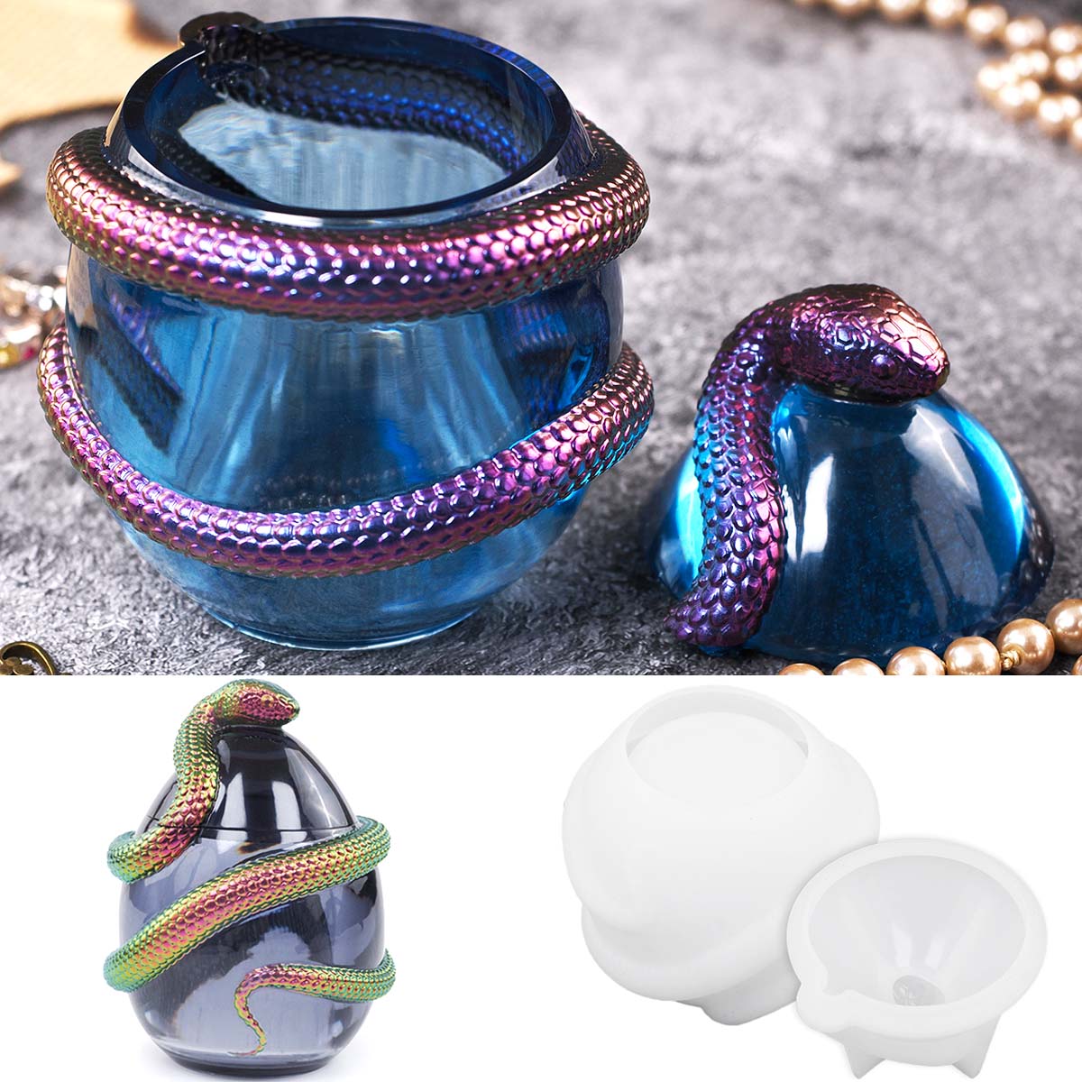 Snake Egg with Lid Candle Jar  - огляд і ціна Candle Making Supplies Jars