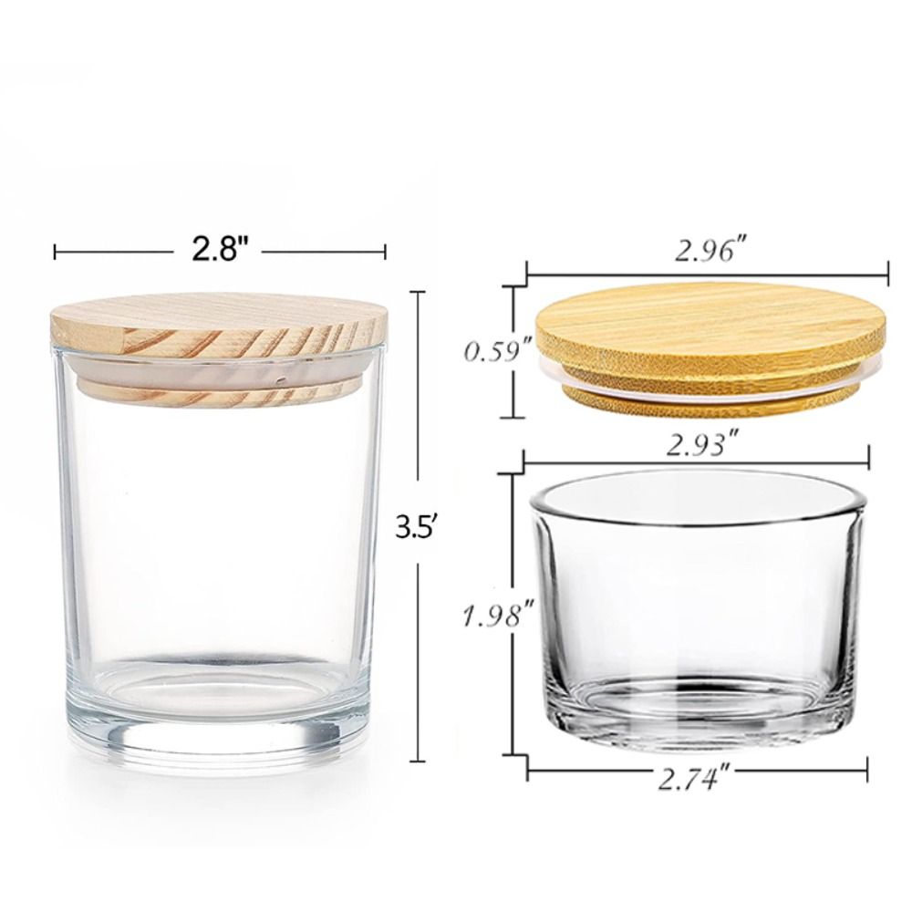 Clear Glass Candle Jars Small  - огляд і ціна Candle Making Supplies Jars