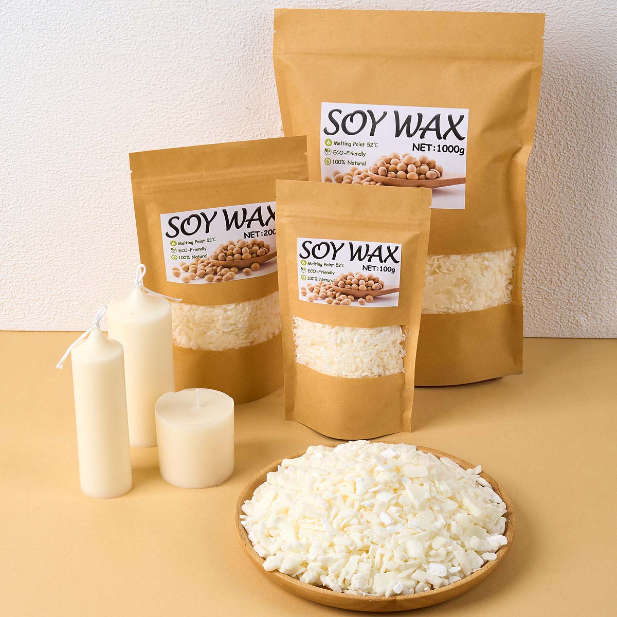 1 Pounds Pure White Soy Wax Fo - огляд і ціна Candle Supplies Storage