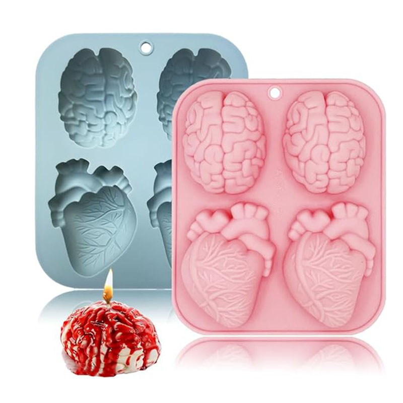 Human Brain And Heart Silicone - огляд і ціна Candle Supplies Storage