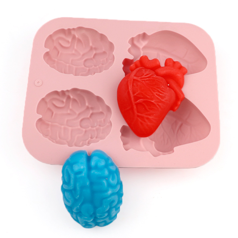 Human Brain And Heart Silicone - огляд і ціна Candle Supplies Storage