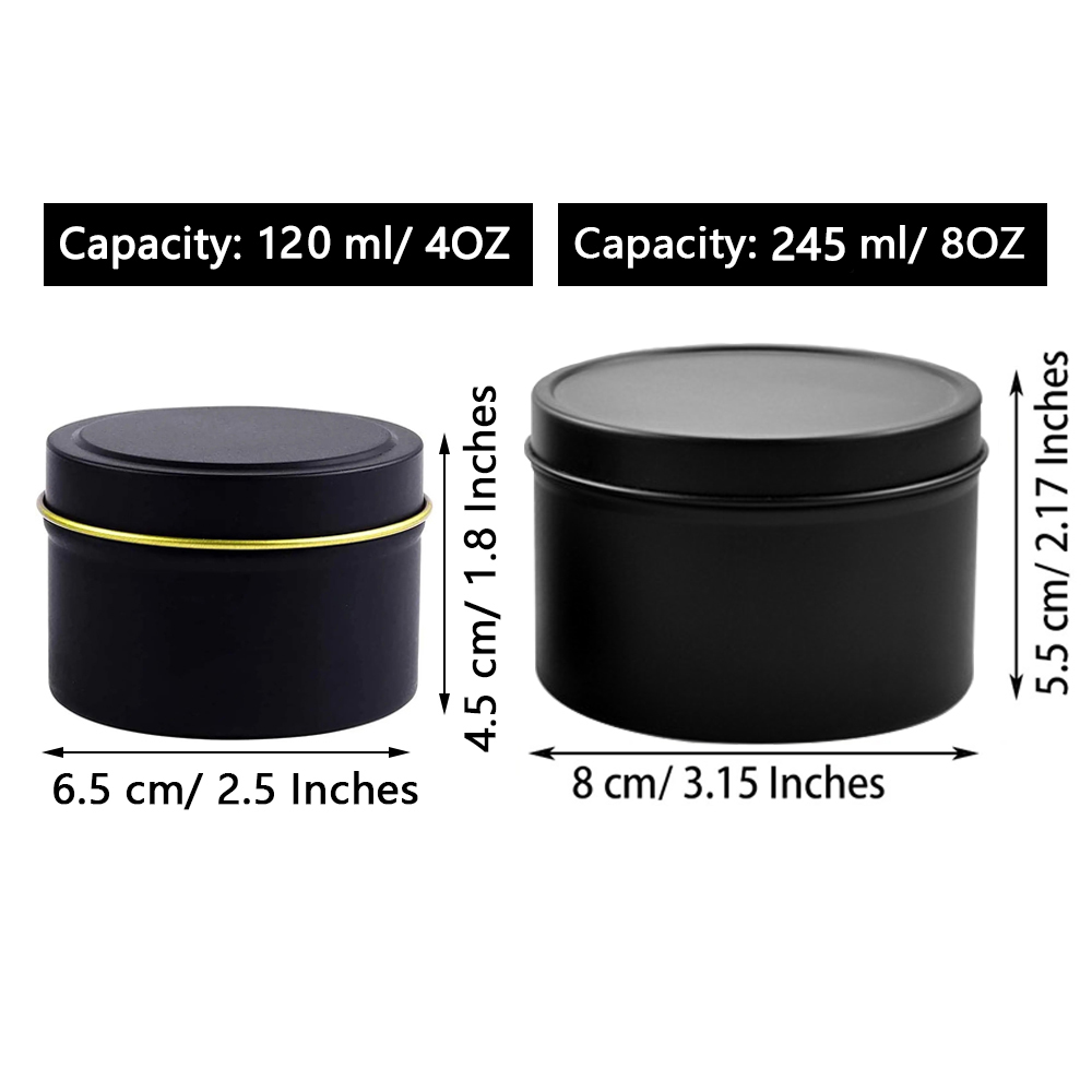 4oz/ 8oz Candle tins with lids - огляд і ціна Candle Making Supplies Jars