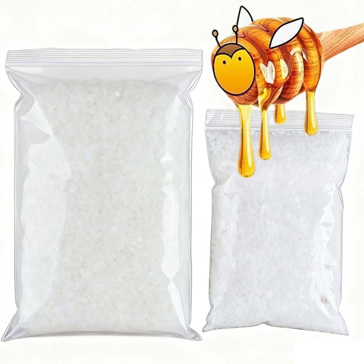 200g-1000g White Beeswax Pure  - огляд і ціна Candle Supplies Storage