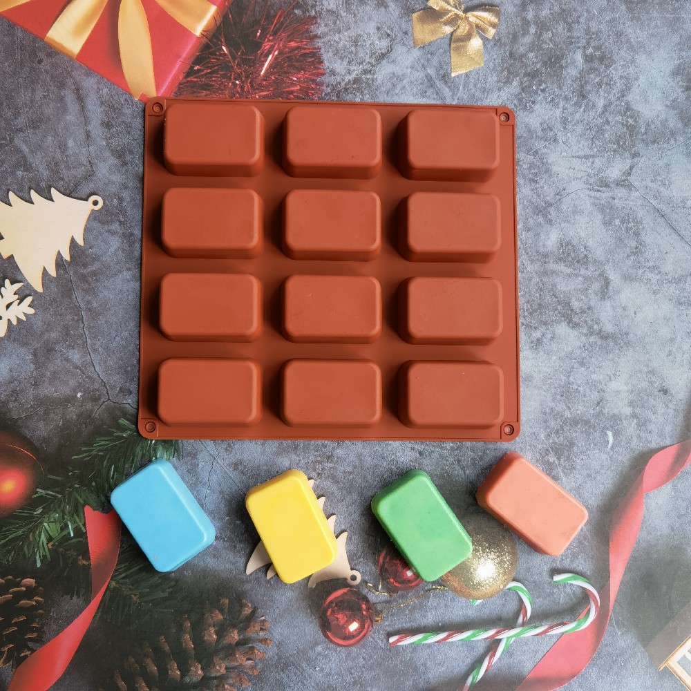 12 Cavity Square Silicone Soap - огляд і ціна Candle Supplies Storage