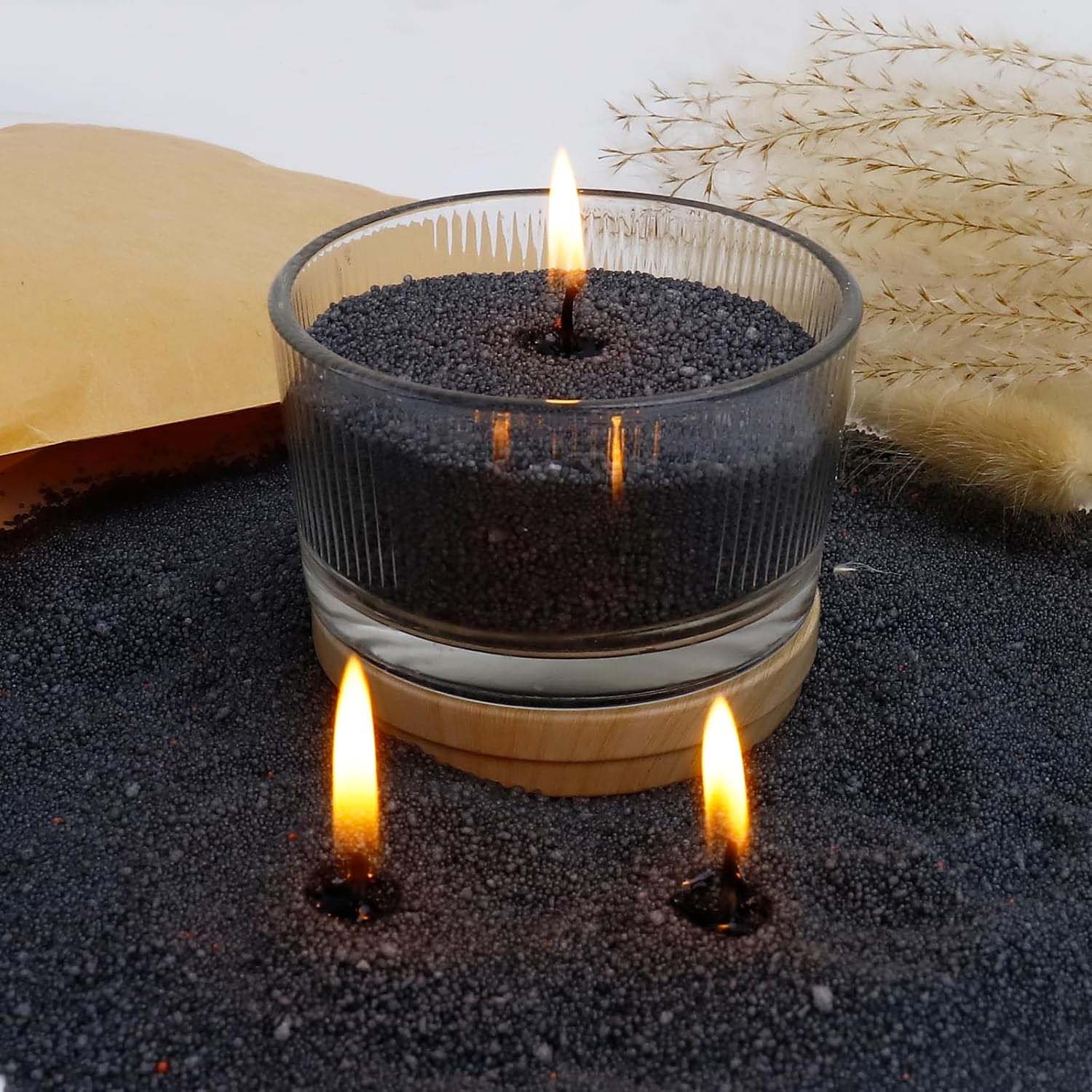 Black Candle Sand with Wick, 2 - огляд і ціна Candle Supplies Storage