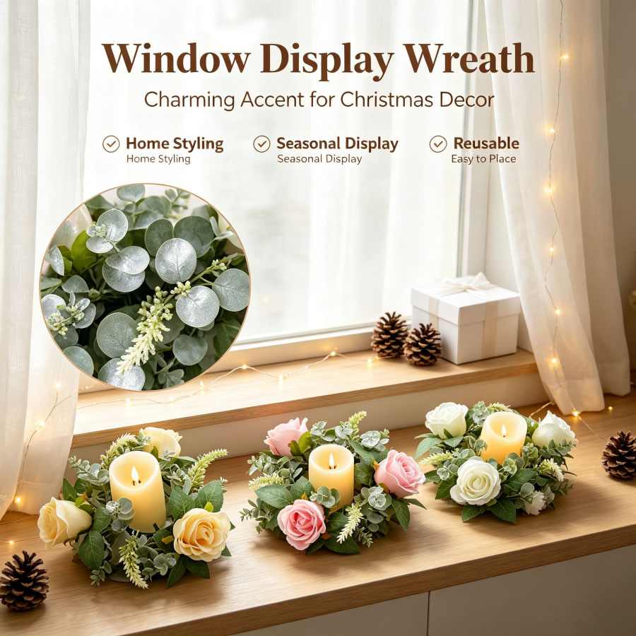 Artificial Rose Wreath Shaped  - огляд і ціна Candle Quotes