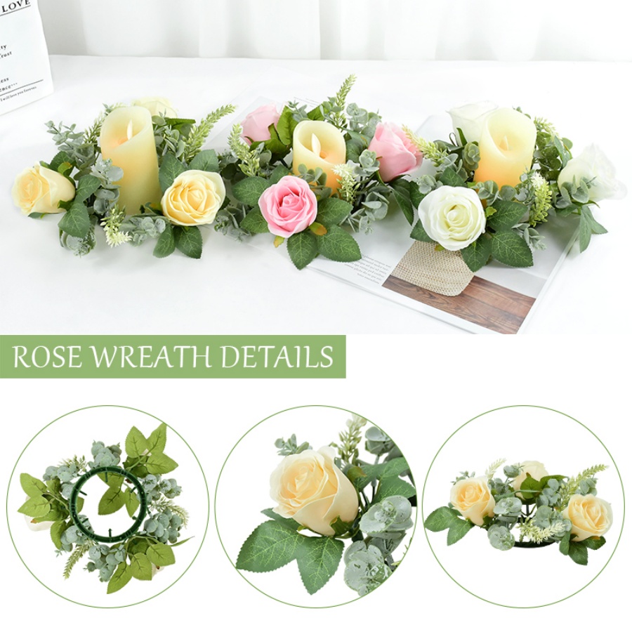 Artificial Rose Wreath Shaped  - огляд і ціна Candle Quotes