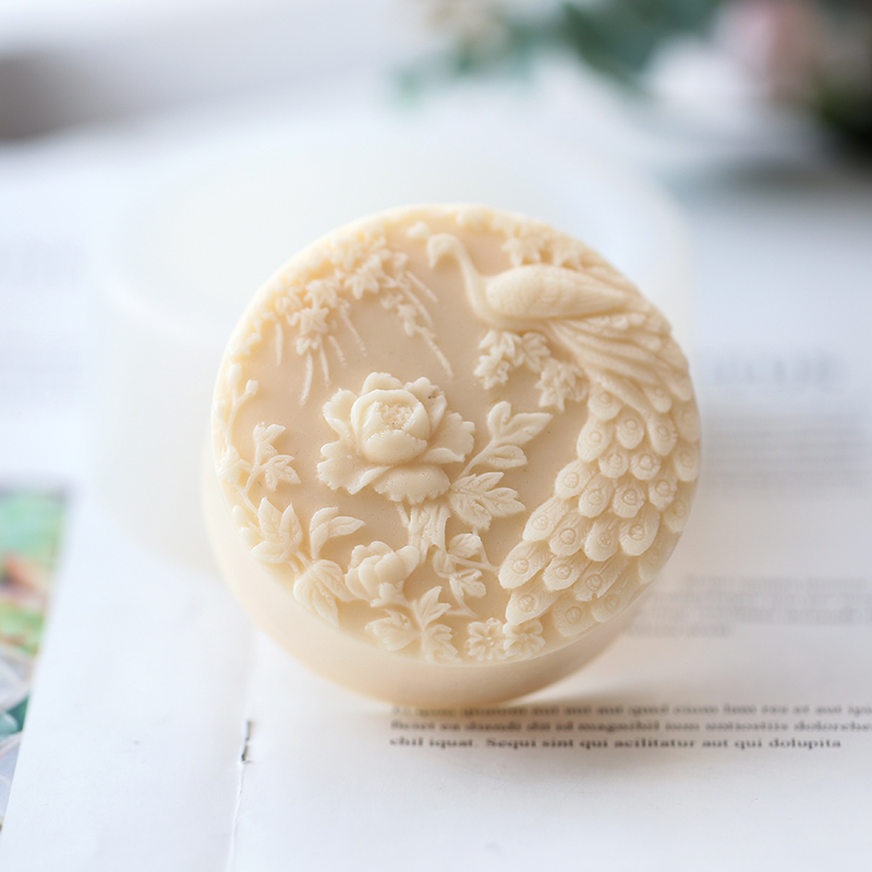 Peacock Flower Pattern Silicon - огляд і ціна Candle Supplies Storage
